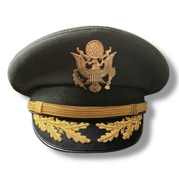 1950s U.S. Army Officer Hat – Lt. Col. Bruno QMC USAR Top Rank Sz 7 - Picture 1 of 7